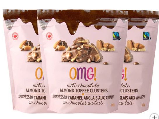 OMG! Milk Chocolate Almond Toffee Clusters
