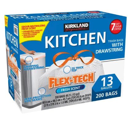 KS Kitchen Scented Trash Bags 200 PK