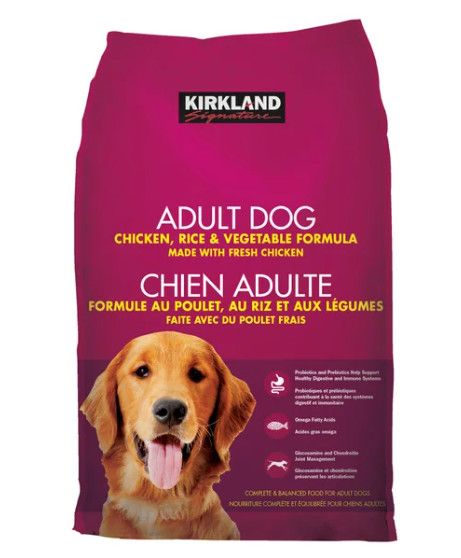 Kirkland Signature Chicken, Rice &amp; Vegetables Adult Dog Food, 18.14 kg (40 lb.)