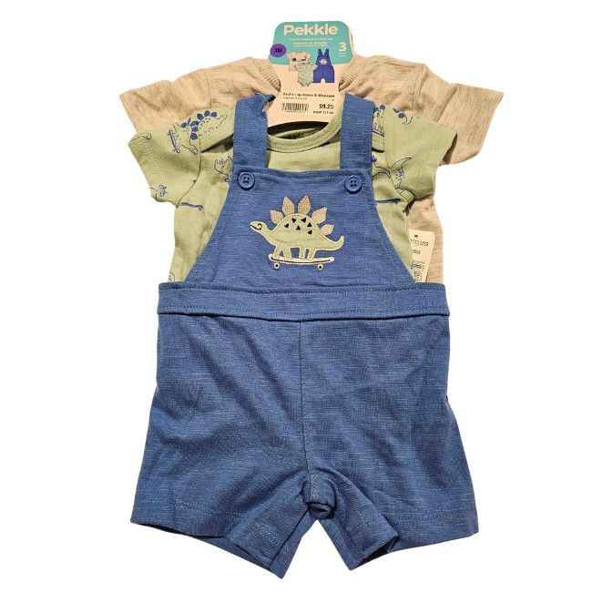 Pekkle 3PC Shortall, Size: 3M