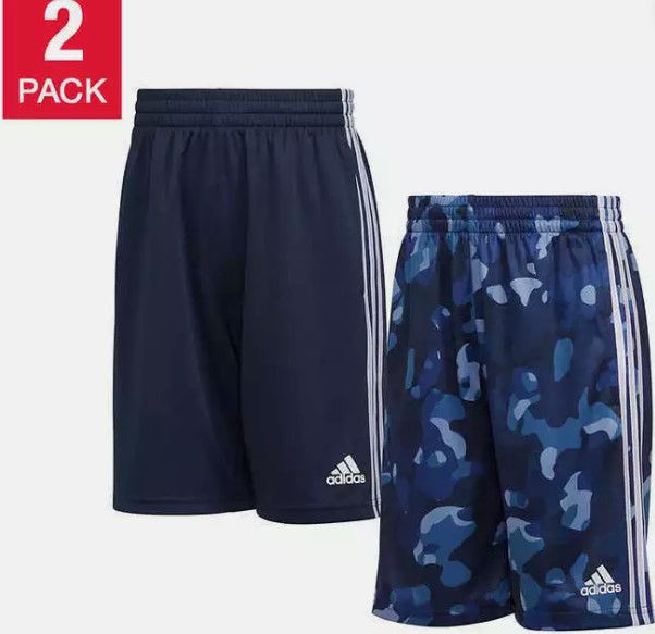 Adidas Youth 2 Pack Shorts, Size: S