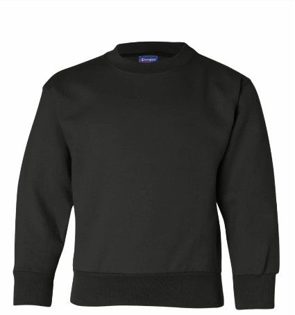 Champion Kids Crew Sweater Black, Size: XL (14/16)