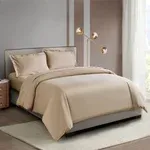 North Home Taupe 3PC Duvet Set (TWIN)
