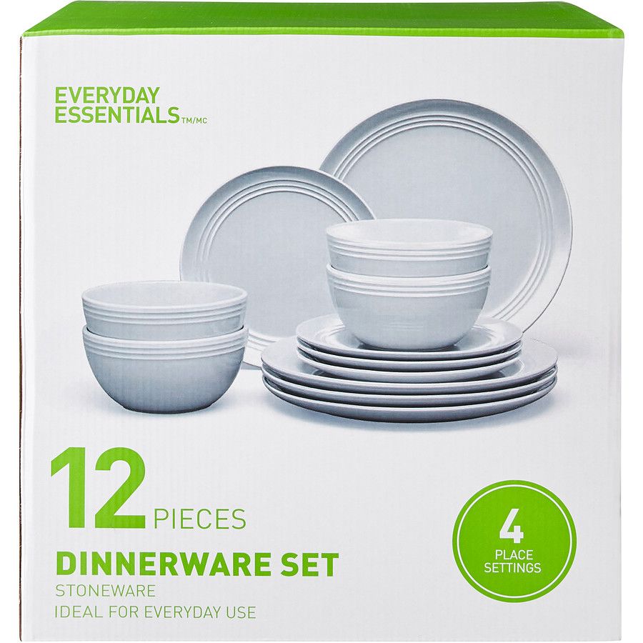 Dinnerware 12 Piece Set - White