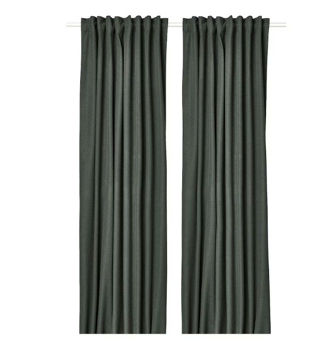 Blackout curtains, dark green, 135x250 cm (53x98 &quot;) ROSENMANDEL