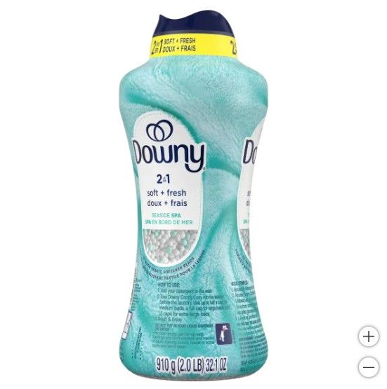 Downy 2-in-1 Soft + Fresh Fabric Softener Seaside Spa, 910 g