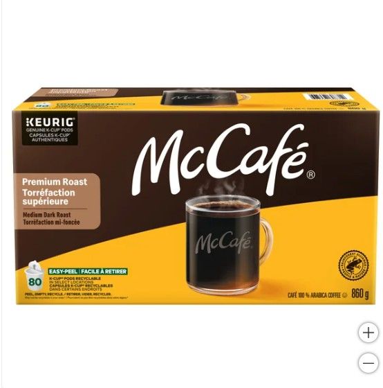 McCafé Premium Roast Coffee K-Cup Pods, 80-count