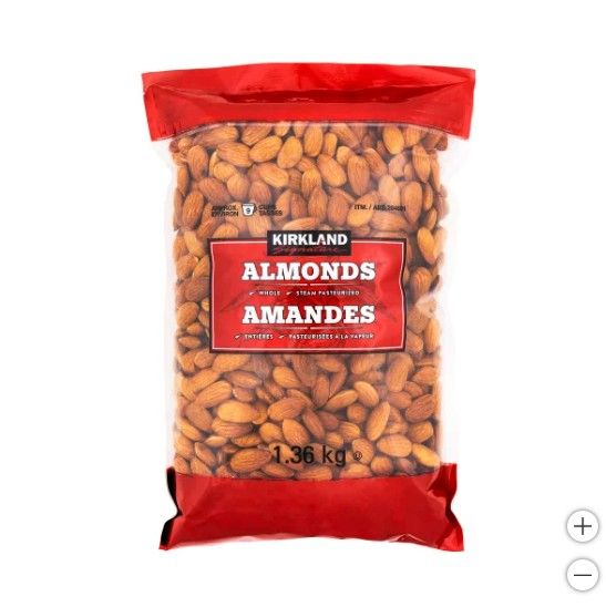 Kirkland Signature Whole Almonds, 1.36 kg