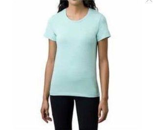TUFF ATHLETICS Women&#39;s Short Sleeve Seamless Top, Size: M, Color: Soft Green