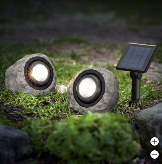 KODA Solar LED Rock Spotlights, 2-pack