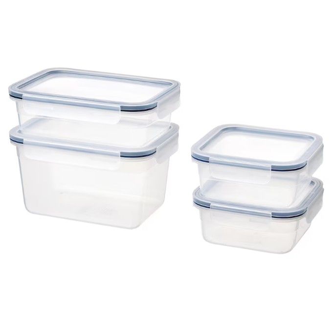 IKEA 365+ Food container with lid, set of 4, plastic