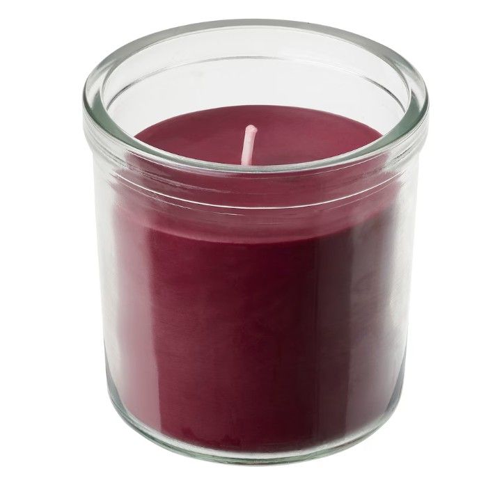STÖRTSKÖN Scented candle in glass, Berries/red, 40 hr