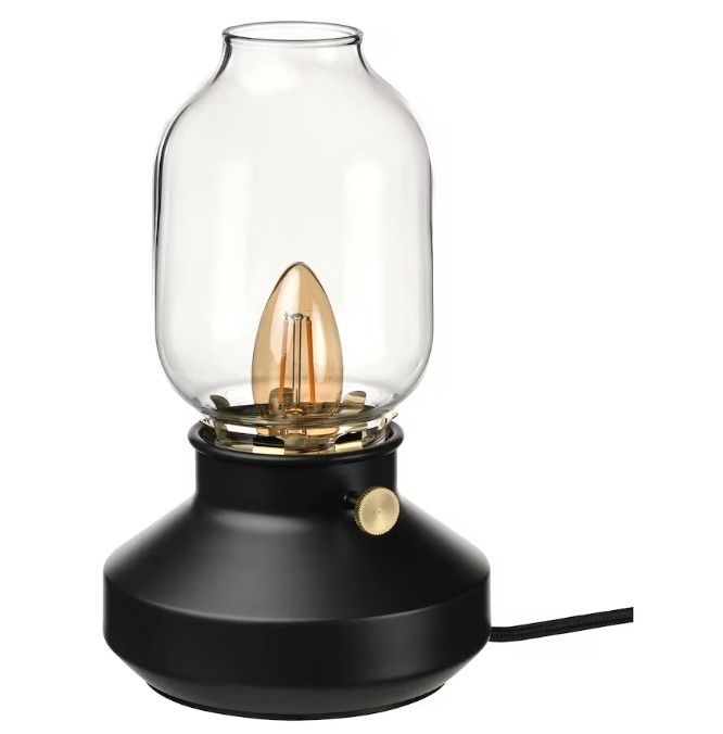 TÄRNABY Table lamp, dimmable anthracite, 25 cm (10 &quot;)