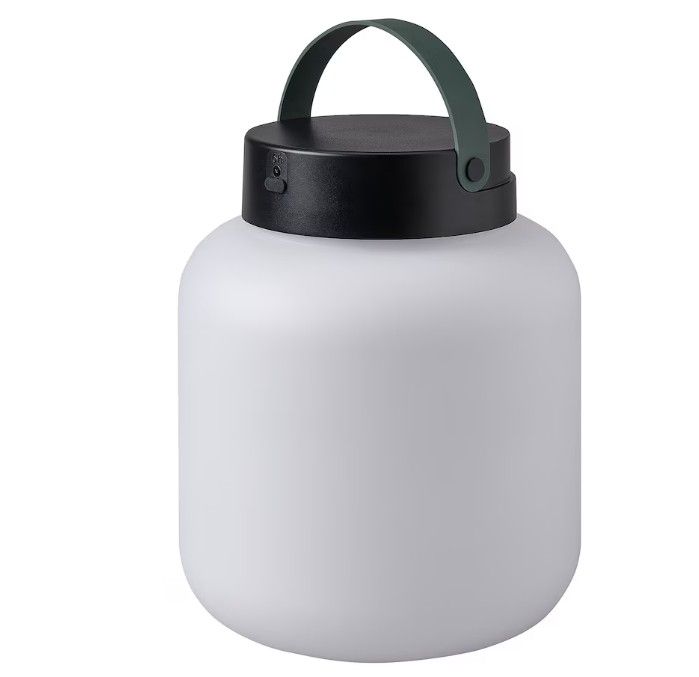 LÄNSPORT LED portable lamp, battery operated, white/dark gray, 22 cm (8 ¾ &quot;)