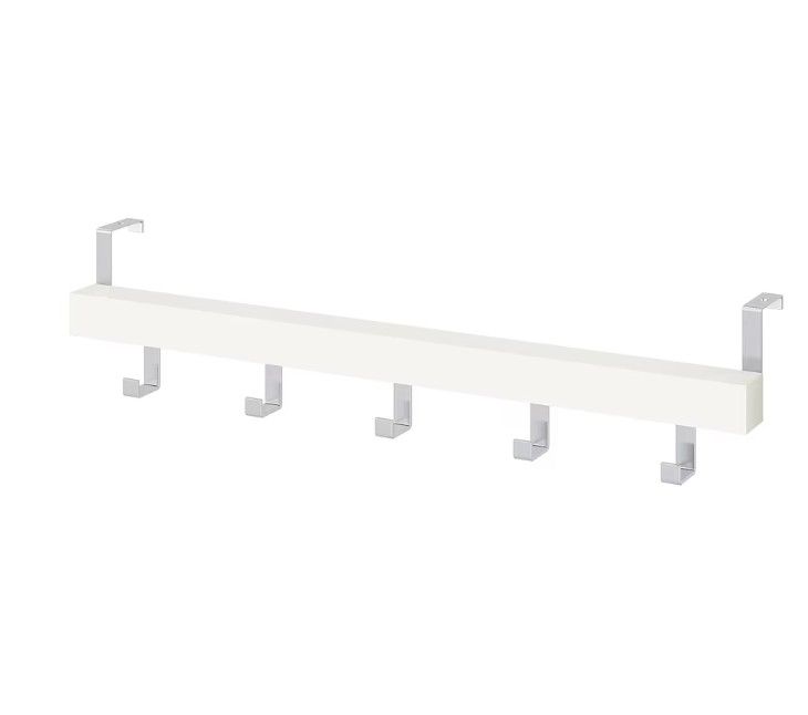 TJUSIG Wall/door rack with knobs, white, 60 cm (23 ½ &quot;)