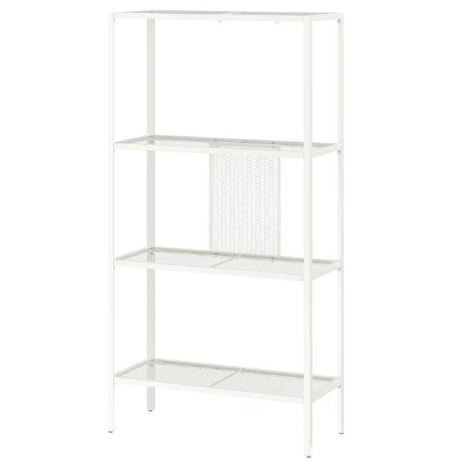 BAGGEBO Shelf unit, metal/white, 60x25x116 cm (23 5/8x9 7/8x45 5/8 &quot;)