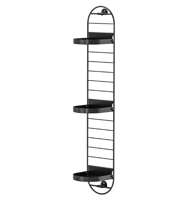 SKUGGRÖNA Wall mounted plant stand, black, 78 cm (30 ¾ &quot;)