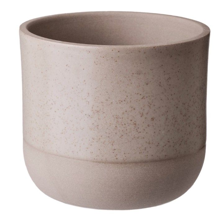 BUSKKAPRIFOL Plant pot, indoor/outdoor/gray, 9 cm (3 ½ &quot;)