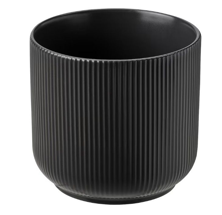 GRADVIS Plant pot, indoor/outdoor black, 12 cm (4 ¾ &quot;)