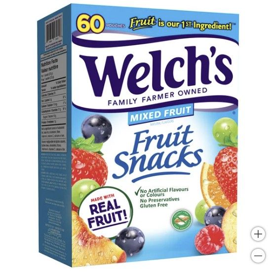 Welch’s Fruit Snacks, 60 × 22 g