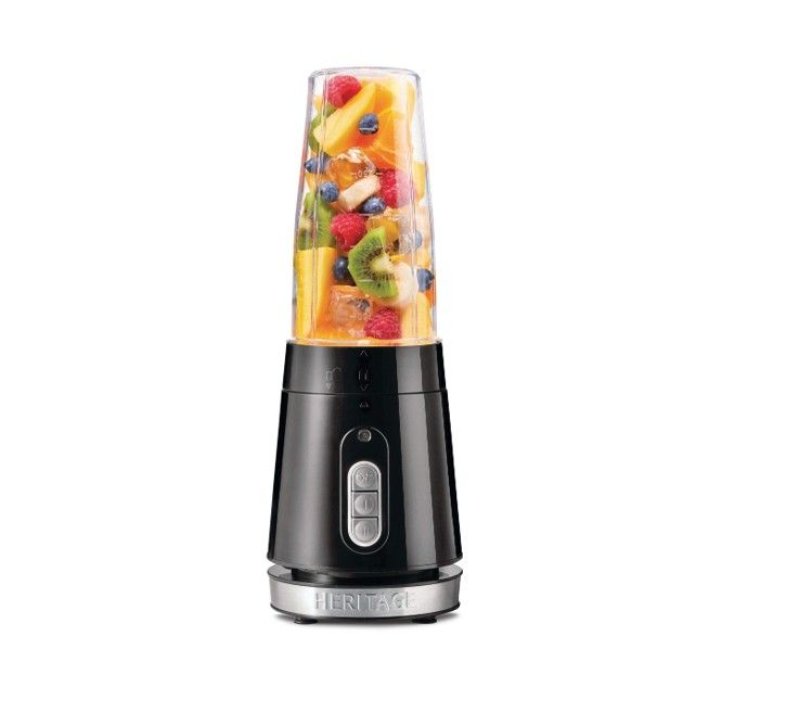 Heritage Personal Blender w/ 2 Travel Jars, Black, 828-mL