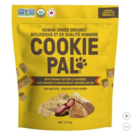 Cookie Pal Crunchy Dog Biscuits with Peanut Butter and Flaxseed 1.13kg (2.49 lb.)