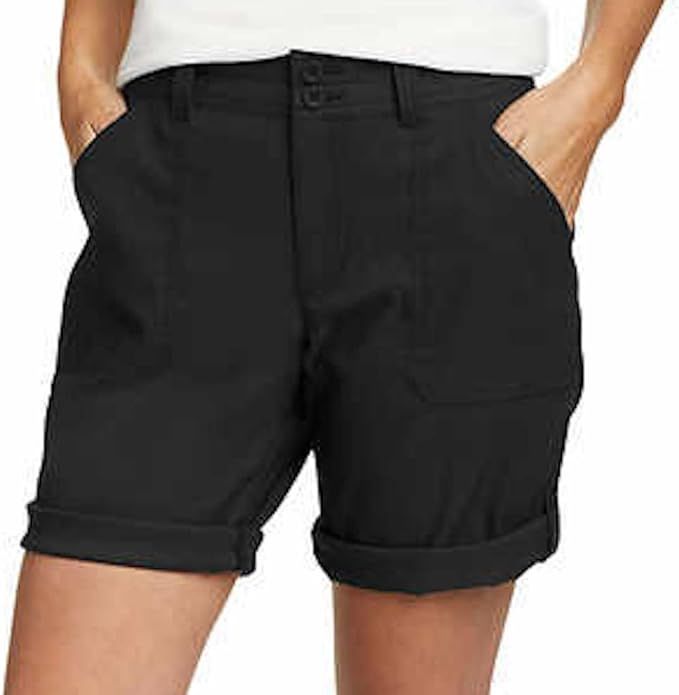 Eddie Bauer Women&#39;s Rolled Hem Bermuda Short, Size: 4, Color: Black