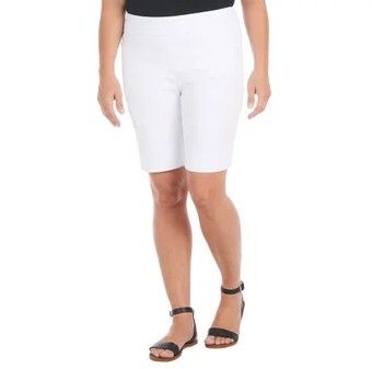 Hilary Radley Ladies Bermuda Short White, Size: 8