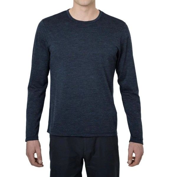 True North Merino Wool Long Sleeve Shirt, Size: S, Color: Navy