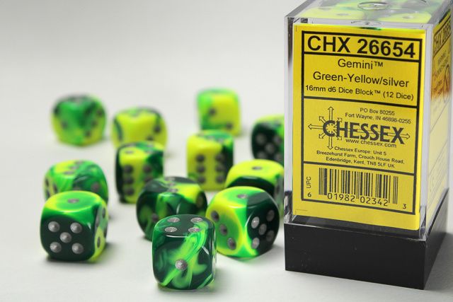 GMNI 12d6 green-yellow/silver