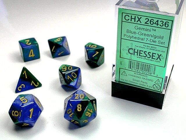 GMNI 7die blue-green/gold