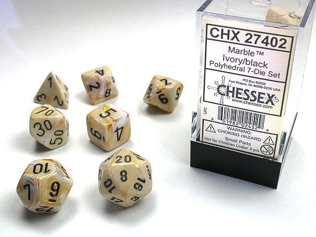 MRBL 7die ivory/black
