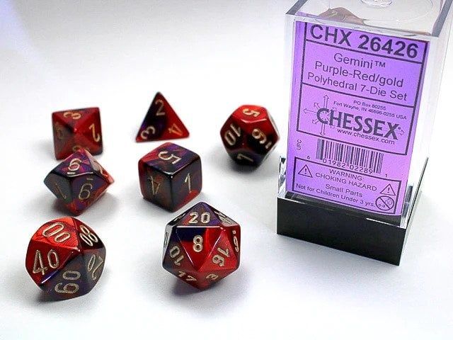 GMNI 7die purple-red/gold