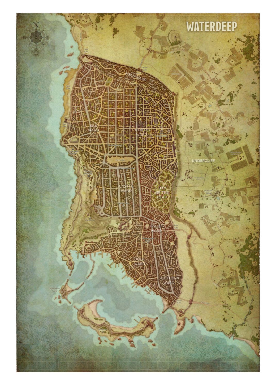 D&amp;D: Waterdeep City Map