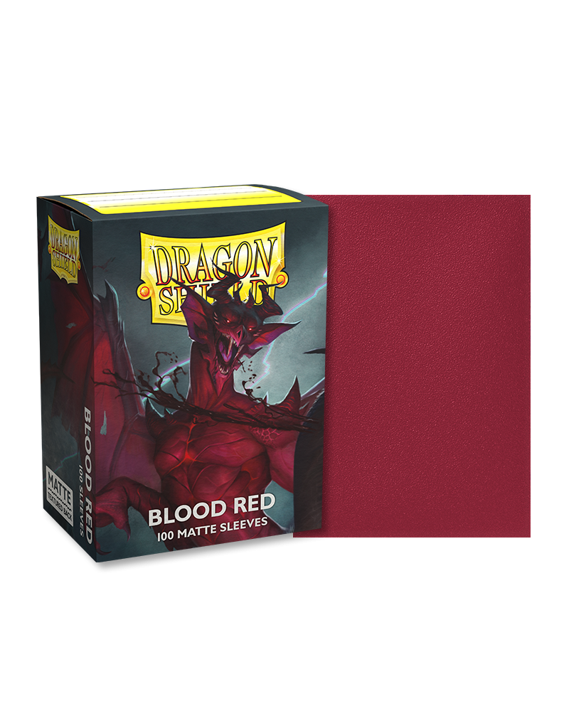 Dragon Shield Standard Matte Blood Red Card Sleeves 100Ct