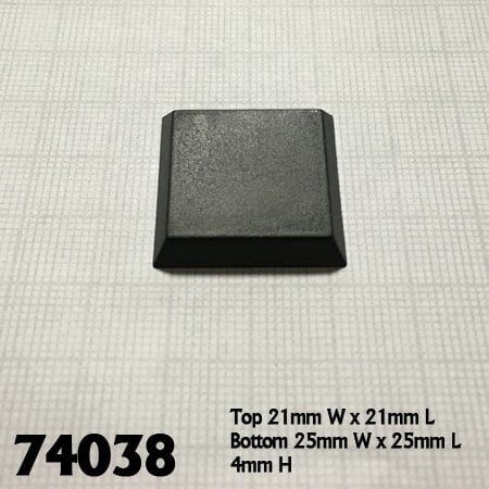 1&#39;&#39; Square Plastic Flat Top Base (20)