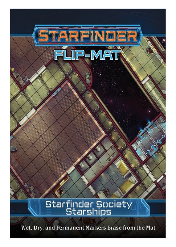 Paizo Publishing Starfinder Flip-Mat: Starship – Spielplan Für Rollenspiel, Doppelseitig Bedruckt