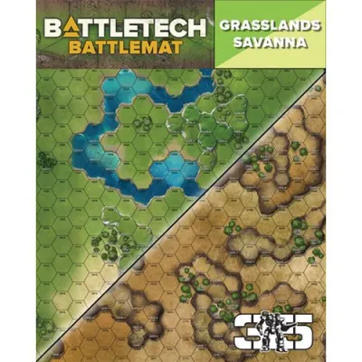 BattleTech Battle Mat: Savanna / Grasslands D