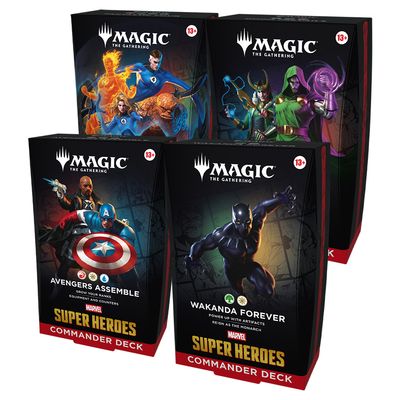 MTG Universes Beyond: Marvel Super Heroes Commander Deck - 4 Pack (Preorder)