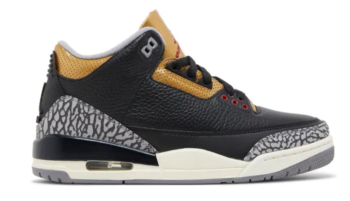 Jordan 3 - Black Cement Gold (Women's)