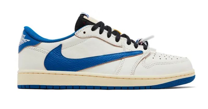 Jordan 1 Low - Fragment x Travis  Scott Sail Military Blue