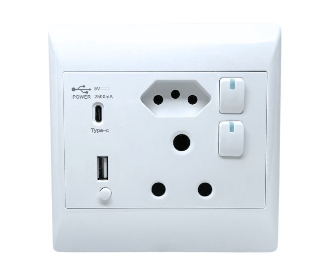 S-TEC RSA Socket + EUR + 1 X USB  X TYPE C