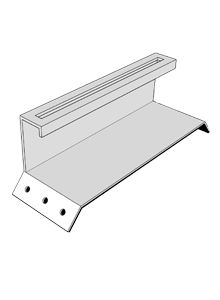 KD Solar 200mm no-rail portrait mounting bracket for corrugated roof