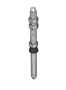 KD Solar hanger bolt for a wood substructure - 20CM