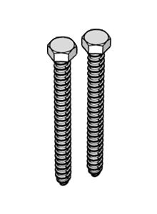 KD Solar fully threaded hex head screw for tile roof hooks (Pack of 20)