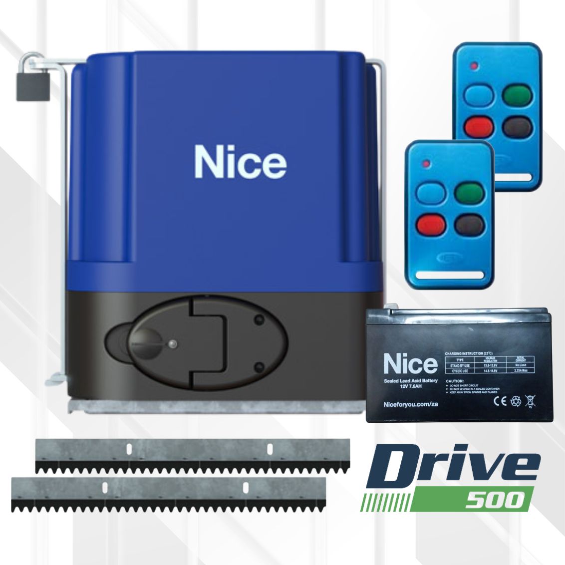 DRIVE 500 TRF ON PLATE NYLON RACK KIT + 2xTX4 + SLA BAT
