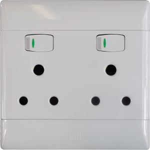 CBi Double Switched Socket 4x4 White