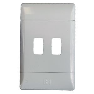CBi Grid Plate 2 Lever 2X4 White