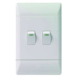 CBi Light Switch 2 Lever 1 Way 2x4 White
