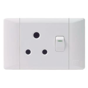 CBi Switched Socket Horizontal 2x4 White